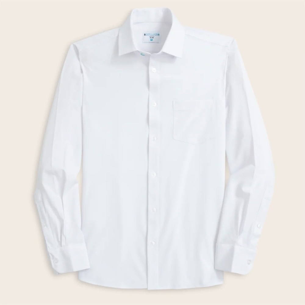 @COLLAR Range Shirt in White Long Sleeve Size XL
